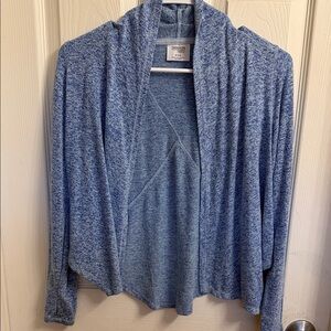 Danskin Now Heather Blue Cardigan